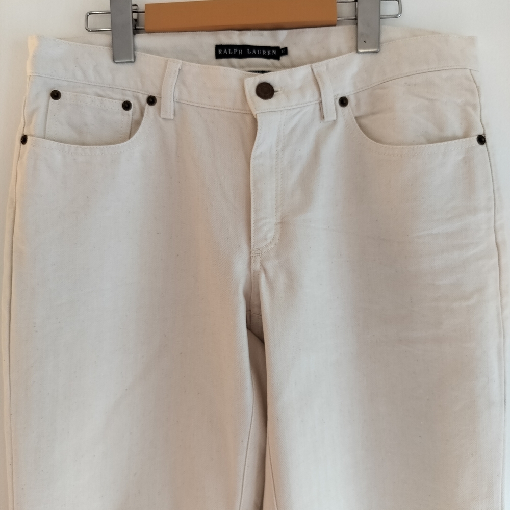 Ralph Lauren Women's Cream High-Rise Straight Pants